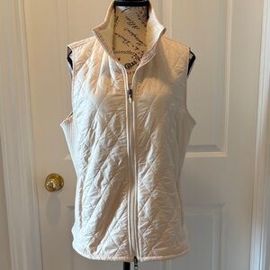 L.L. Bean Cream Quilted Vest